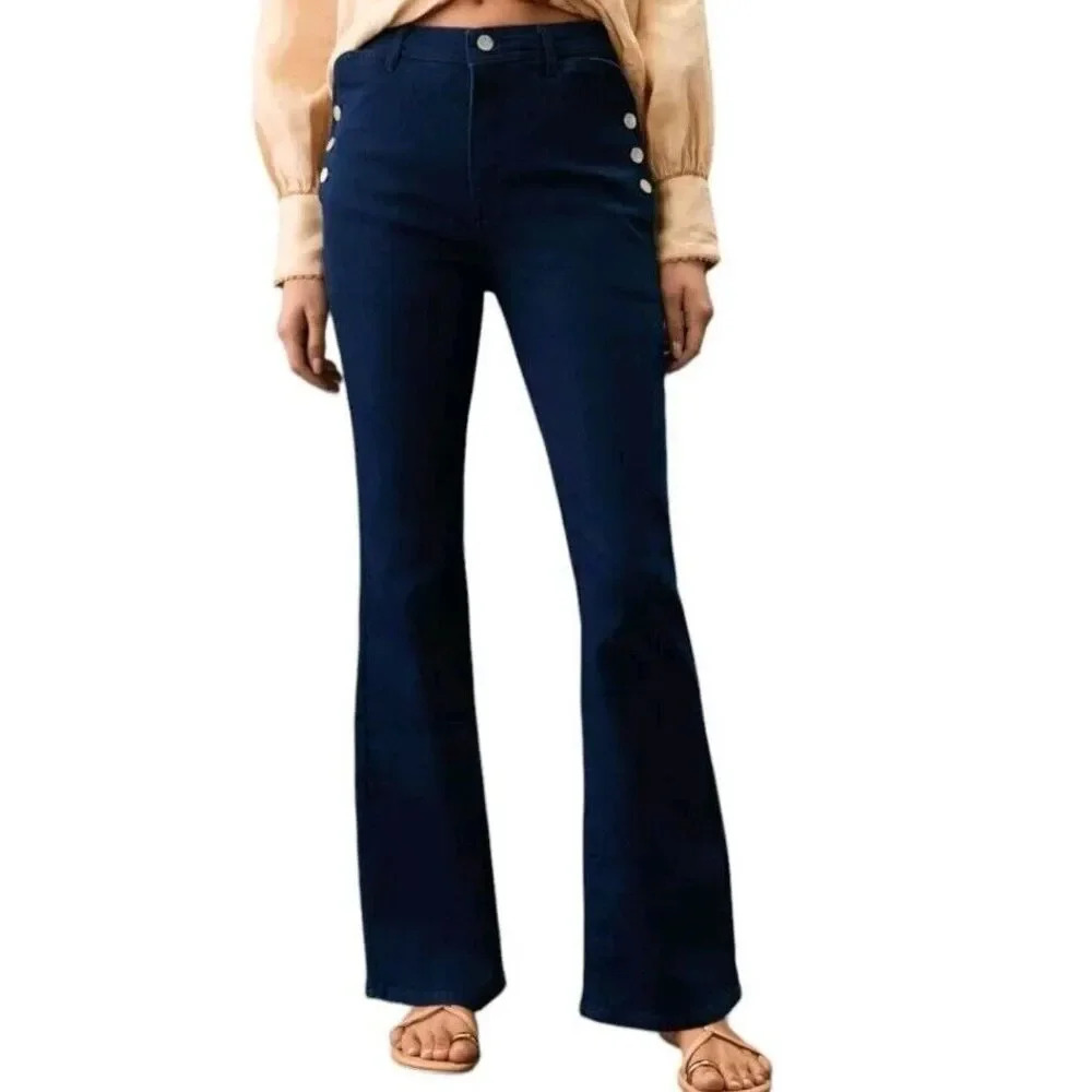 Anthropologie PILCO the ICON FLARE HIGH RISE JEANS SIZE 28 - Picture 1 of 11